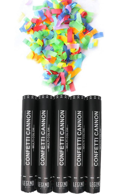 Multicolor confetti cannon