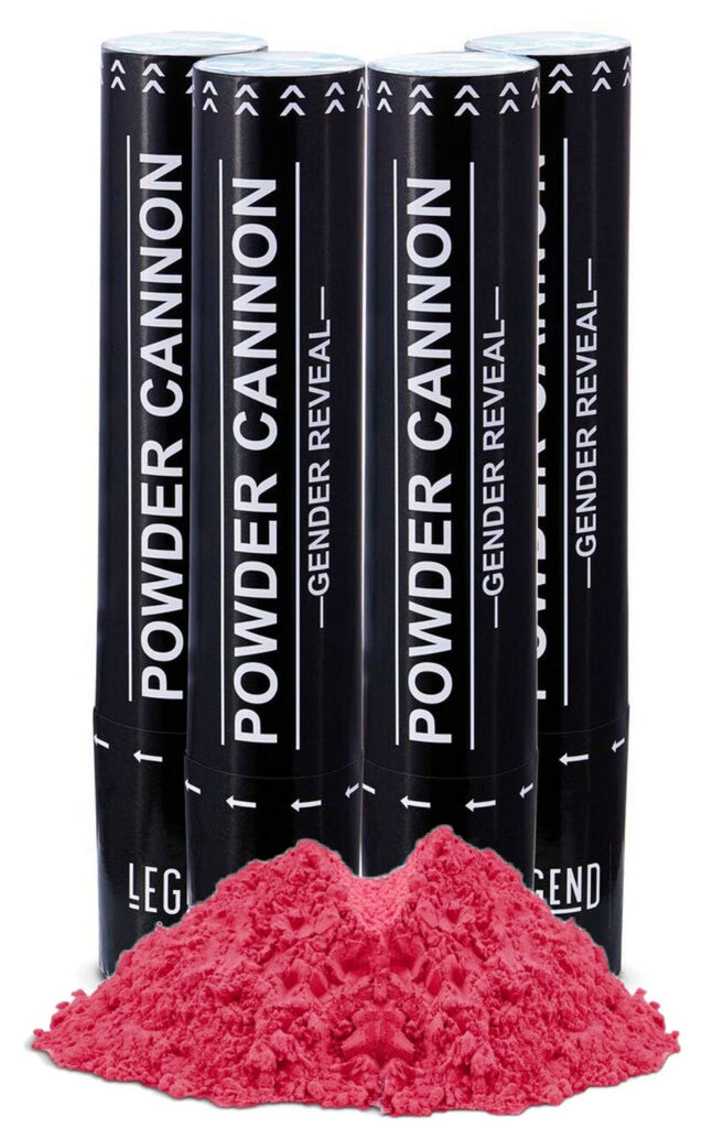 Gender Reveal Powder Cannons - 4 Pink