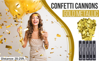 Gold Confetti Cannons (5 Pack)
