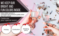 Silver Confetti Cannons (5 Pack)