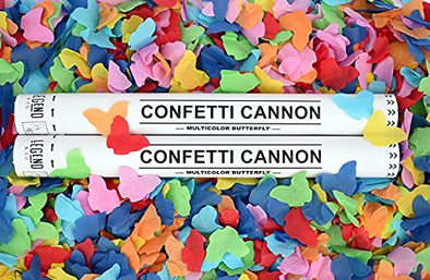18" Multicolor Butterfly Confetti Cannons (2 pack)