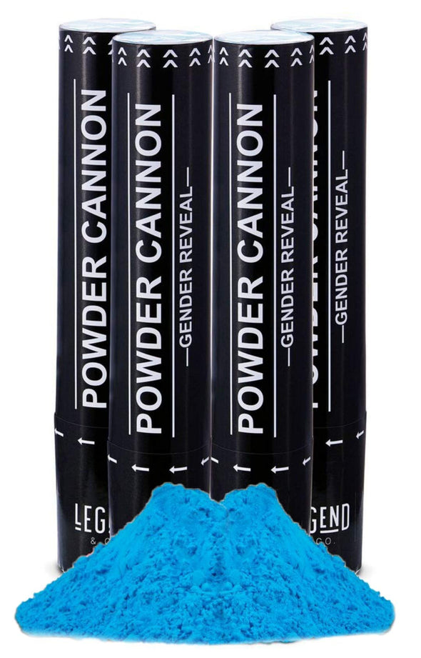 Gender Reveal Powder Cannons (4 Blue)