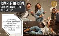 Silver Confetti Cannons (5 Pack)
