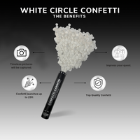 White Circle Confetti Cannons (5 Pack)