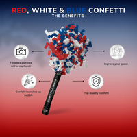 Red White and Blue Confetti Cannons (5 Pack)