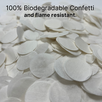 White Circle Confetti Cannons (5 Pack)