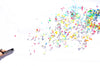 Multicolor confetti cannon popper