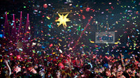 Confetti cannon fired at nightclub party